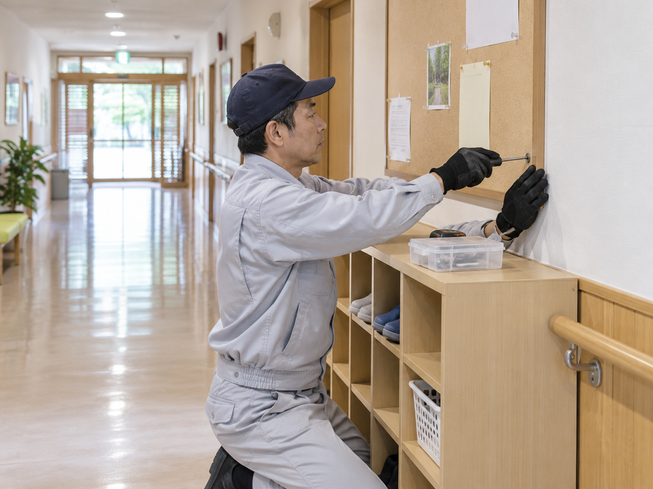 東大阪市の公共施設DIY作業