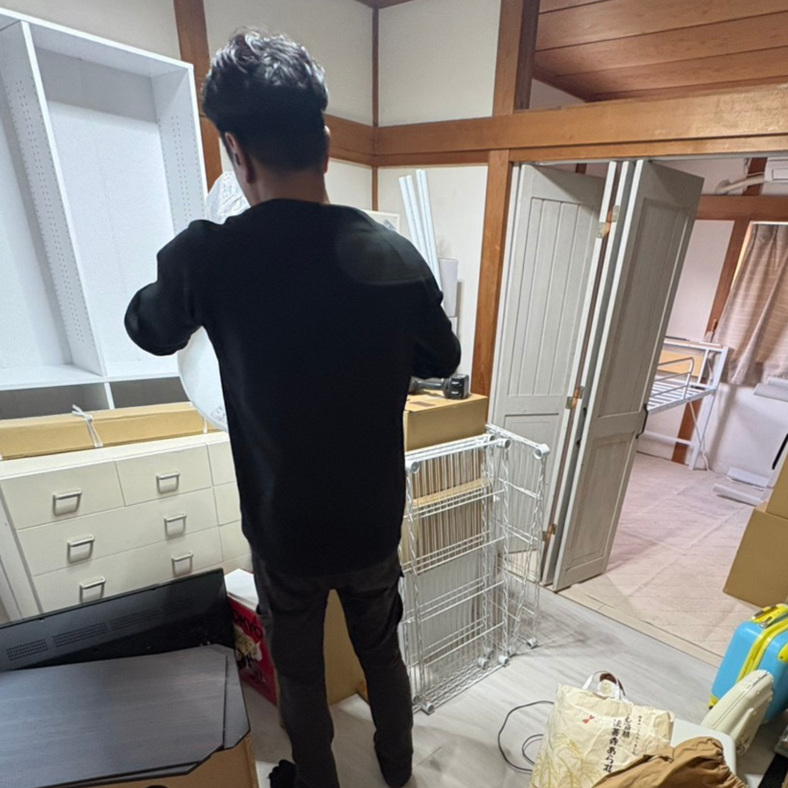 大阪市東淀川区で単身引越し作業中の1.5トントラック対応事例