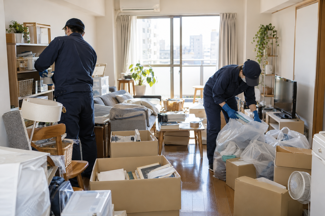 東大阪市のゴミ屋敷・大量ゴミを分別から清掃まで片付ける作業